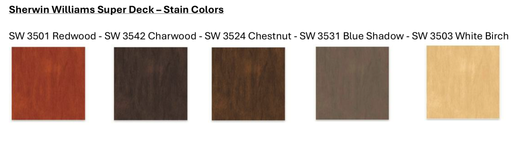 sherwin williams super deck stain colors